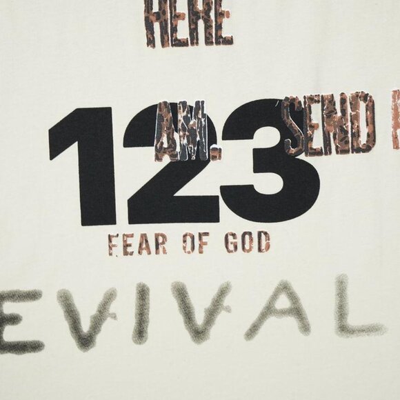 FEAR OF GOD x RIVINGTON ROI REBIS Monogram T Shirt Cream Long Sleeve - Picture 4 of 6